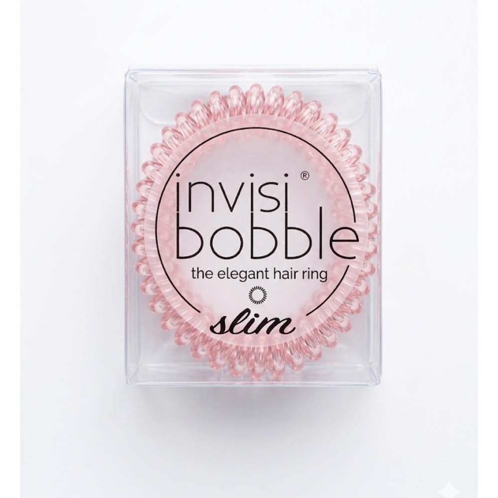 invisibobble Slim Hair Ring - Blush Pink - Set of 3